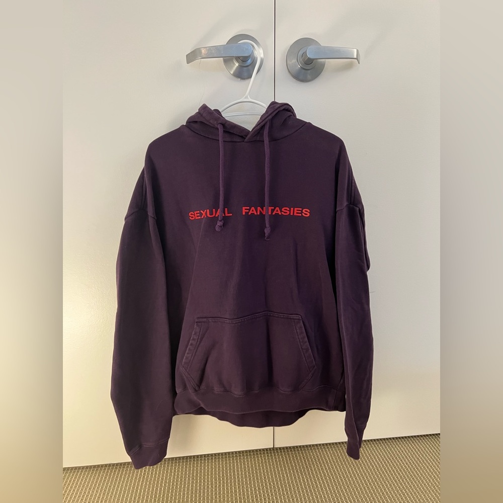 COPY - vetements purple slogan hoodie